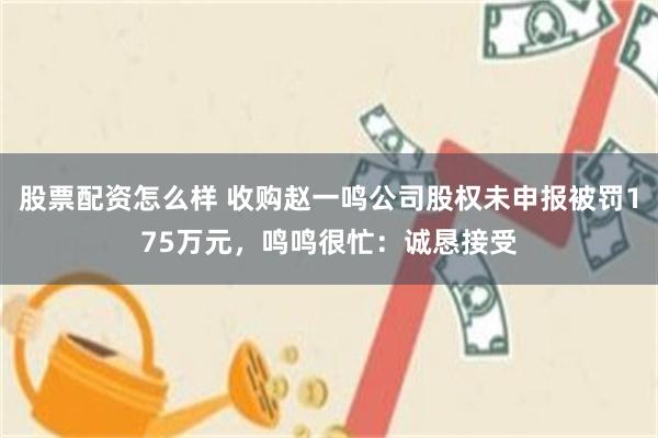 股票配资怎么样 收购赵一鸣公司股权未申报被罚175万元，鸣鸣很忙：诚恳接受