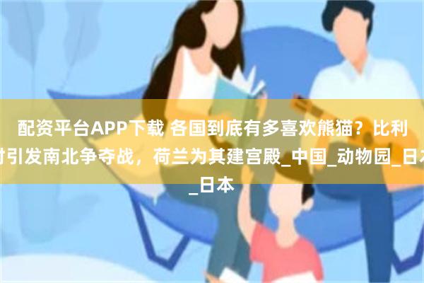 配资平台APP下载 各国到底有多喜欢熊猫？比利时引发南北争夺战，荷兰为其建宫殿_中国_动物园_日本