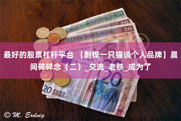 最好的股票杠杆平台 【剽悍一只猫谈个人品牌】晨间碎碎念（二）_交流_老铁_成为了