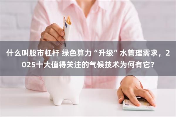什么叫股市杠杆 绿色算力“升级”水管理需求，2025十大值得关注的气候技术为何有它？