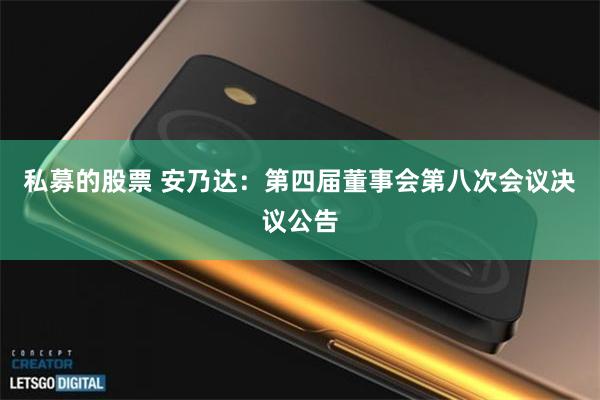 私募的股票 安乃达：第四届董事会第八次会议决议公告