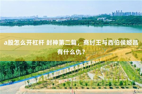 a股怎么开杠杆 封神第二篇,商纣王与西伯侯姬昌有什么仇?